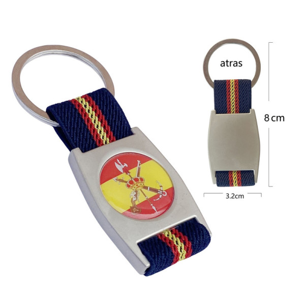 Llavero Cinta Elástica Azul Legion