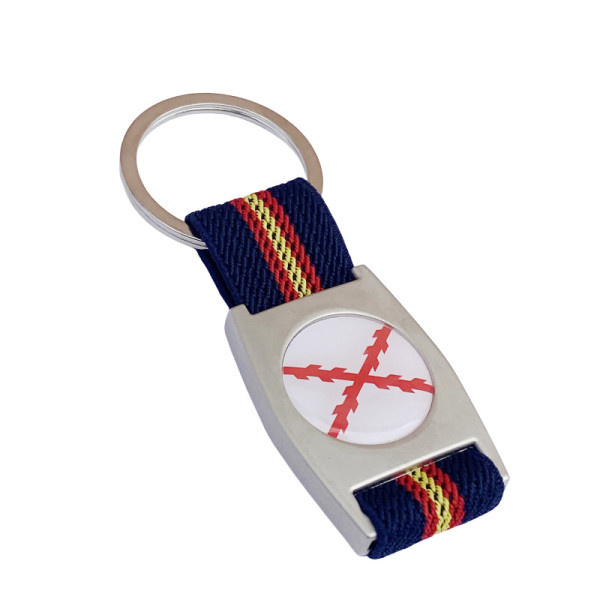 Llavero Cinta Elástica Azul Borgoña