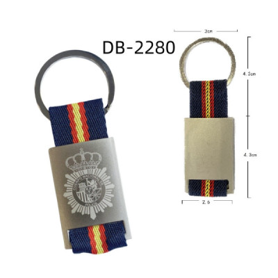 Llavero Cinta Elástica Azul Policia Nacional