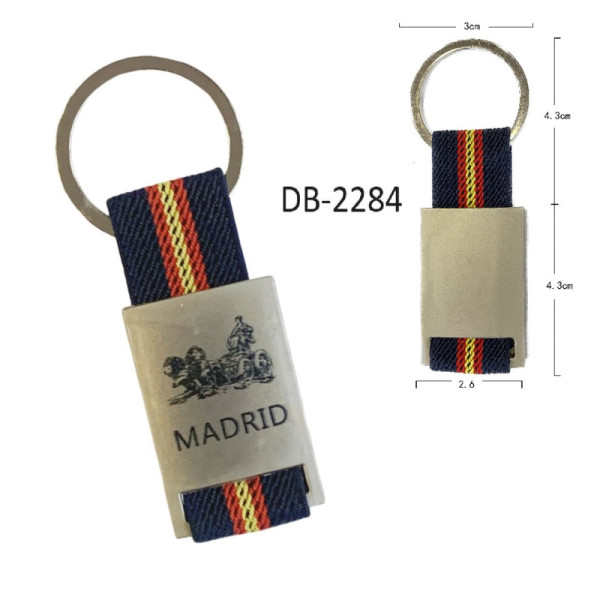 Llavero Cinta Elástica Azul Madrid Cibeles
