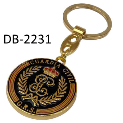 Llavero Metal Guardia Civil G.R.S. Negro