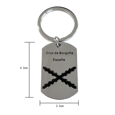 Llavero Grabado Cruz de Borgoña