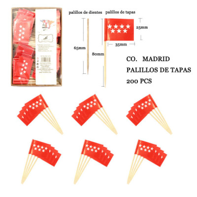 Palillos Comunidad de Madrid 200pcs