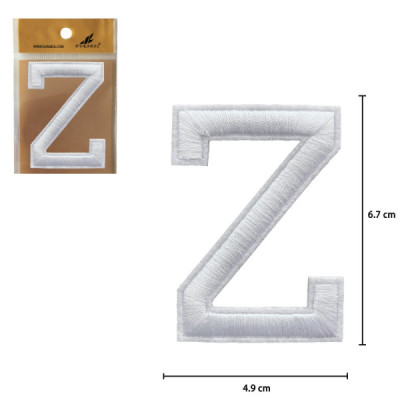 Parches Bordado de Letra Para Planchar Color Blanco Z