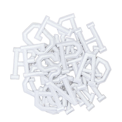 27 Parches A-Ñ-Z Color Blanco