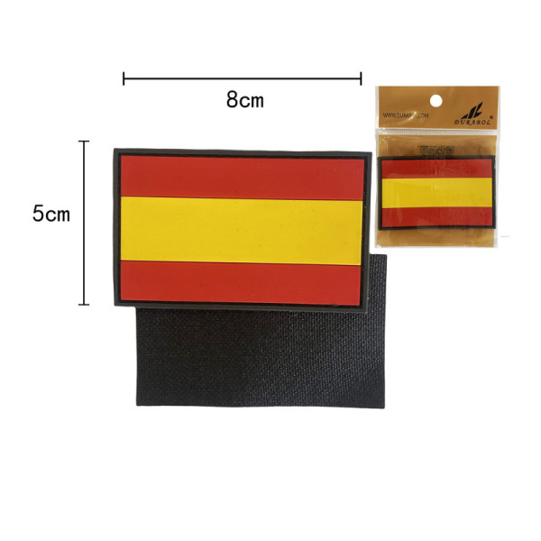 Parche PVC con Velcro España sin escudo 8x5cm