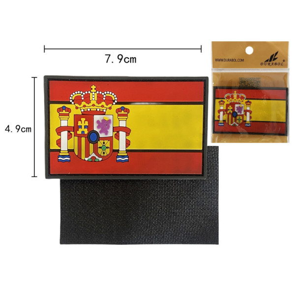 Parche PVC con Velcro Bandera España 8x5cm