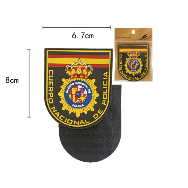 Parche PVC con Velcro Escudo Policia 8x7cm
