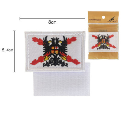 Parche con Velcro Borgoña Bicéfala 8x5.4cm