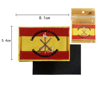 Parche con Velcro Bandera Legion 8x5.4cm