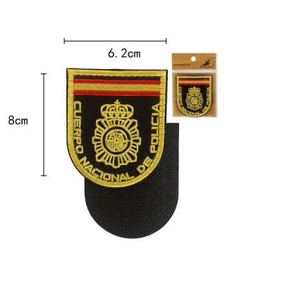 Parche con Velcro Policia 8x6.5cm