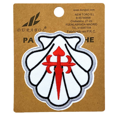 Parche Concha Cruz de Santiago 7.8cm