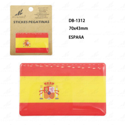 Pegatina de Resina Bandera España 70x43mm