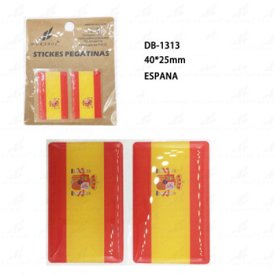 Pegatina de Resina Bandera España 40x25mm