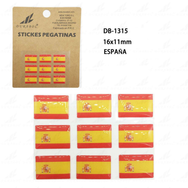 Pegatina de Resina Bandera España 16x11mm