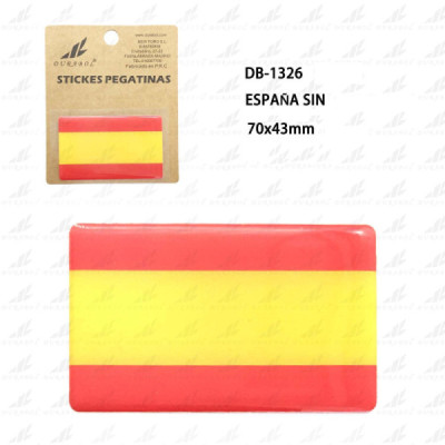 Pegatina de Resina Bandera España Rectangulo 70x43mm