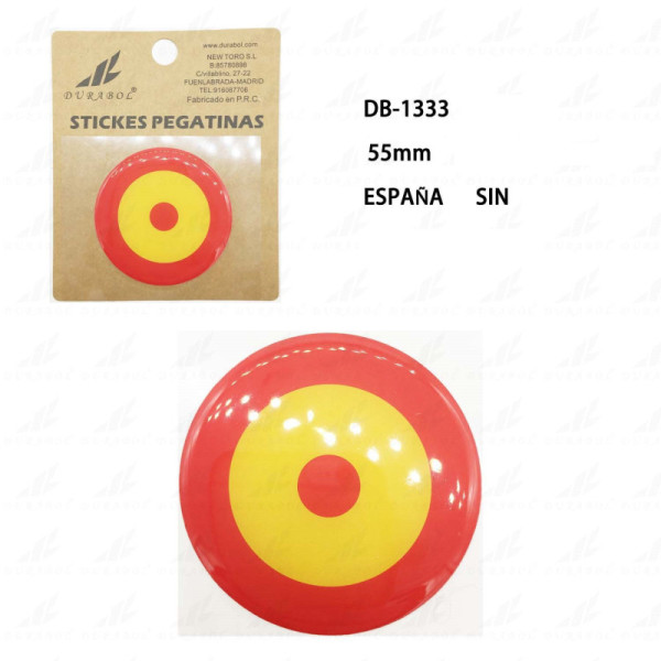 Pegatina de Resina Bandera España 55mm