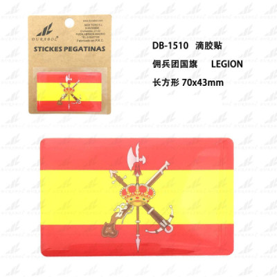 Pegatina de Resina Bandera España Legion 70x43mm