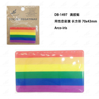Pegatina de Resina Bandera Arcoiris 70x43mm