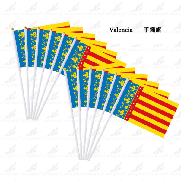 Bandera de mano Valencia 20X30CM