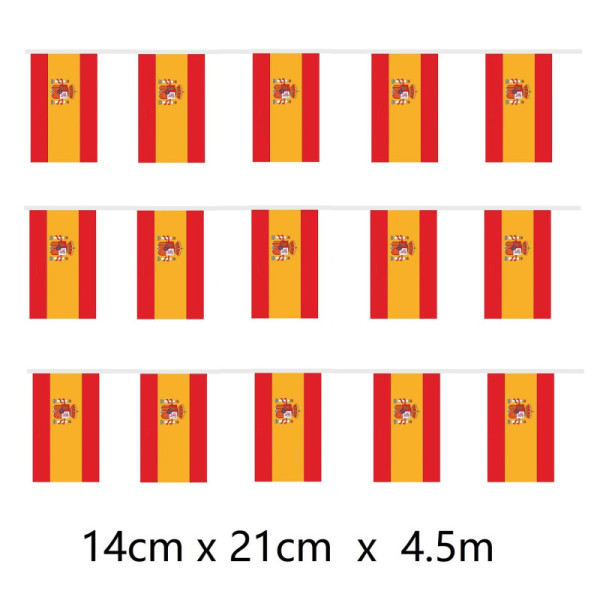 Cadena de Bandera España 14x21CM-15pcs