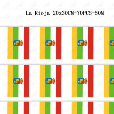 Cadena de Bandera La Rioja 20X30CM-70PCS-50M