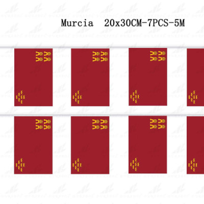Cadena de Bandera Murcia 20X30CM-7PCS-5M