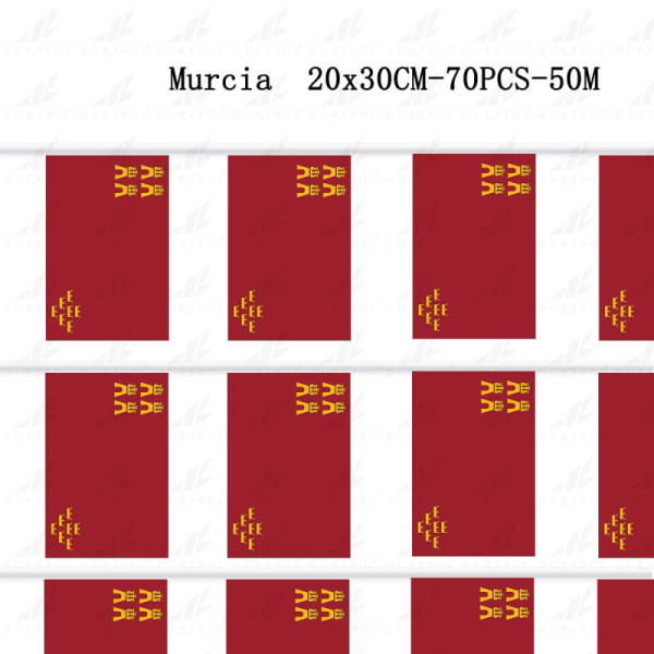 Cadena de Bandera Murcia 20X30CM-70PCS-50M