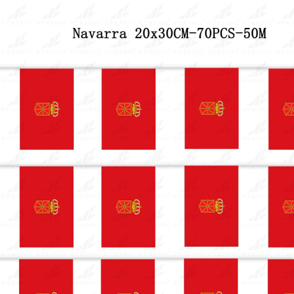 Cadena de Bandera Navarra 20X30CM-70PCS-50M