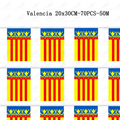 Cadena de Bandera Valencia 20X30CM-70PCS-50M