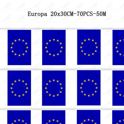 Cadena de Bandera Unión Europea 20X30CM-70PCS-50M