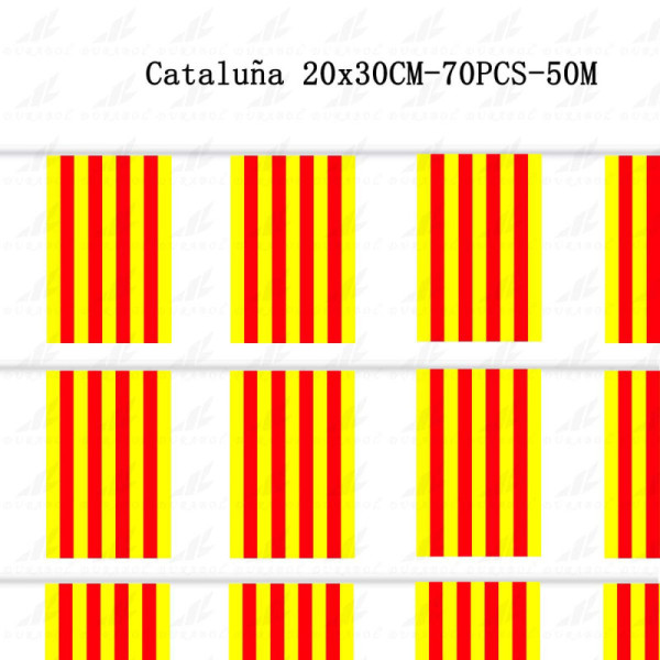 Cadena de Bandera Cataluña 20X30CM-70PCS-50M