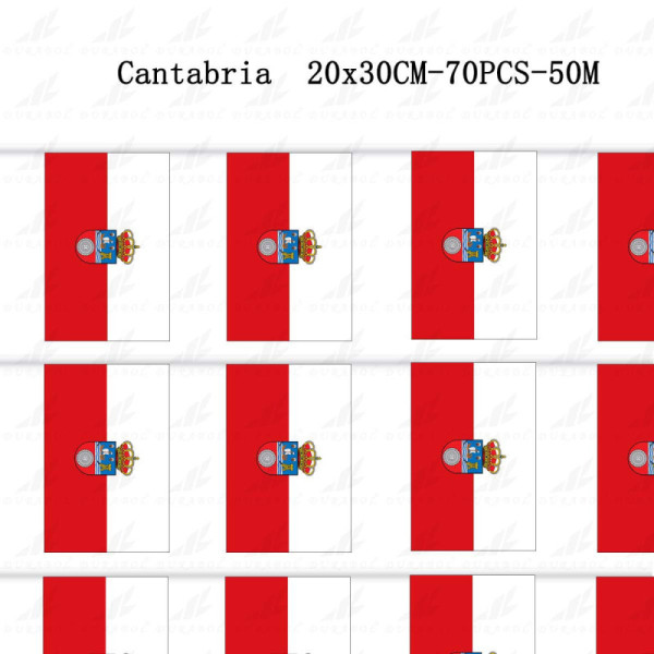 Cadena de Bandera Cantabria 20X30CM-70PCS-50M
