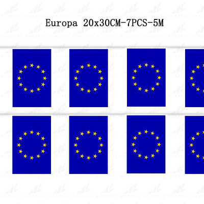 Cadena de Bandera Unión Europea 20X30CM-7PCS-5M