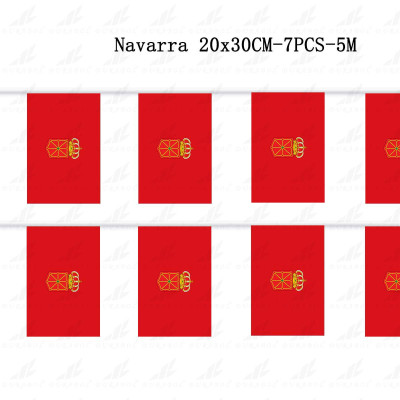 Cadena de Bandera Navarra 20X30CM-7PCS-5M
