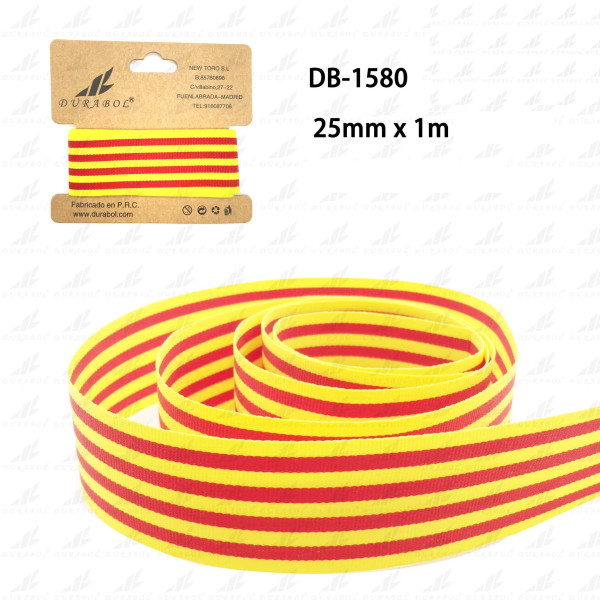 Cintas Pulsera Bandera Cataluña 25mm x 1m