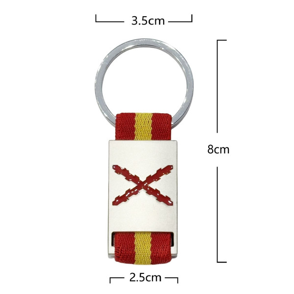 Llavero Metal Cinta Grabado Borgoña