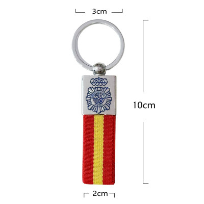 Llavero Cinta Grabado Policía Nacional 2cm