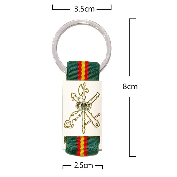 Llavero Metal Cinta Grabado Legión Verde