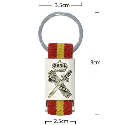 Llavero Metal Cinta Grabado Guardia Civil