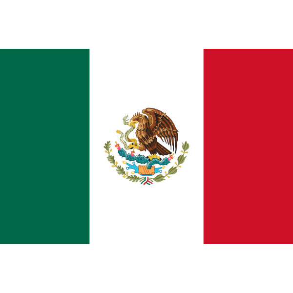 Bandera de México 150x90 cm Poliéster