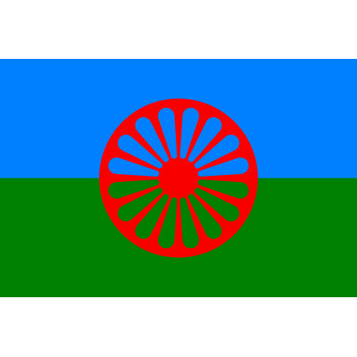 Comprar Bandera Gitana Gypsy Romani people 150x90 cm de Poliéster | Alta Calidad