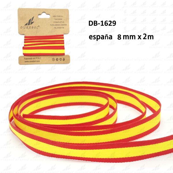 Cintas Pulsera Bandera España 8mm x 2m