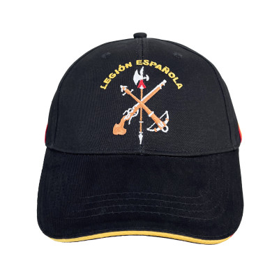 Gorra Negra de la Legión con Cinta España