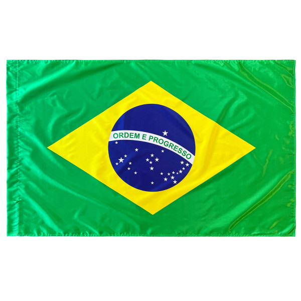 Bandera de Brasil 150x90 cm Satén