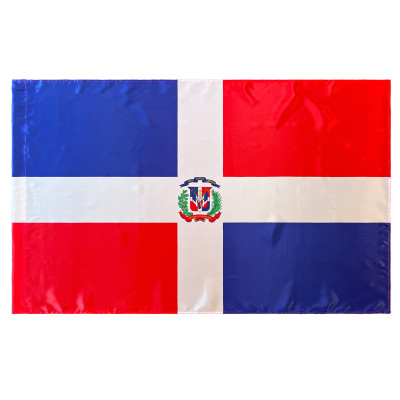 Comprar Bandera de República Dominicana 150x90 cm de Satén | Alta Calidad