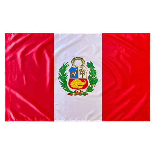 Bandera de Perú 150x90 cm Satén