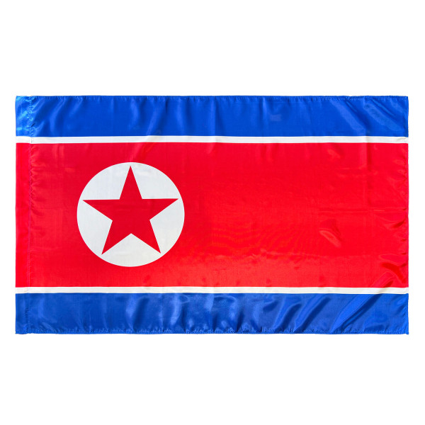 Bandera de Corea del Norte 150x90 cm Satén