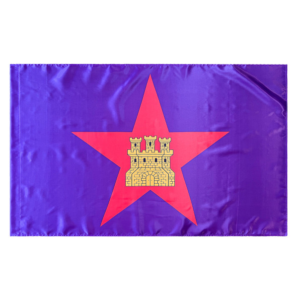 Bandera de Pendón Estrellado 150x90 cm Satén