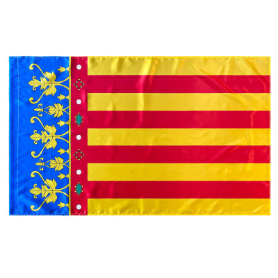 Comprar Bandera de la Comunidad Valenciana 150x90 cm de Satén | Alta Calidad